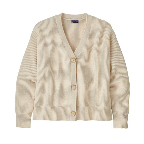 Patagonia Sweaters - SIZE SMALL Patagonia Wornwear Recycled Wool Cream Button Front VNeck Cardigan